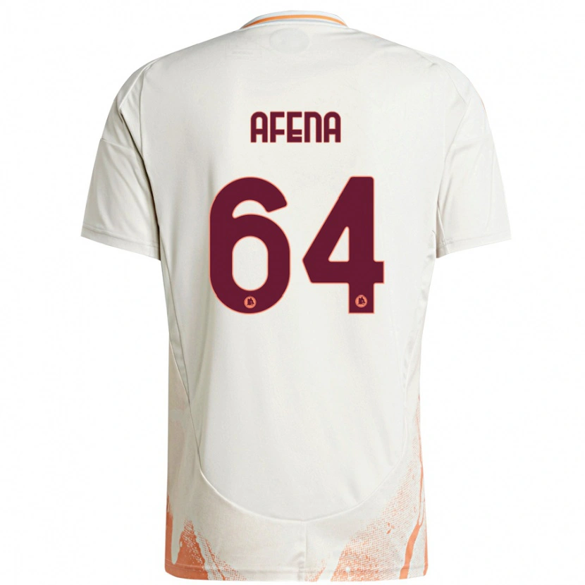 Danxen Kinder Felix Afena-Gyan #64 Cremeweiß Orange Auswärtstrikot Trikot 2024/25 T-Shirt
