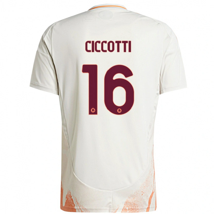Danxen Kinder Claudia Ciccotti #16 Cremeweiß Orange Auswärtstrikot Trikot 2024/25 T-Shirt