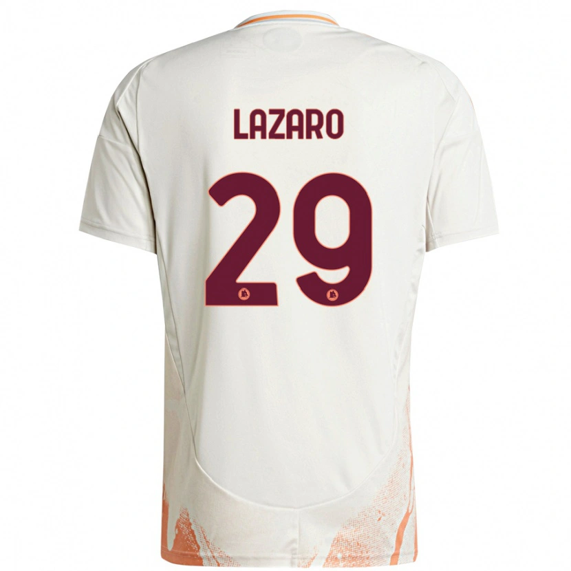 Danxen Kinder Paloma Lazaro #29 Cremeweiß Orange Auswärtstrikot Trikot 2024/25 T-Shirt
