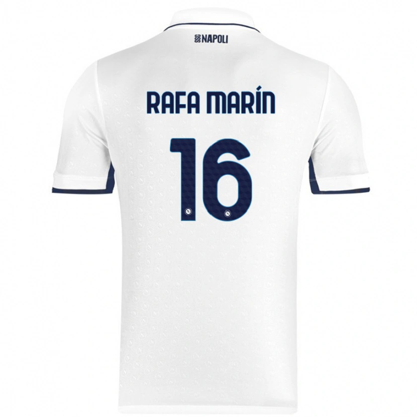 Danxen Kinder Rafa Marín #16 Weiß Königsblau Auswärtstrikot Trikot 2024/25 T-Shirt