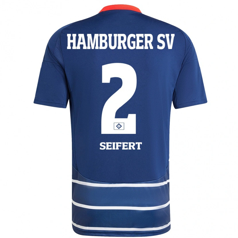 Danxen Kinder Luis Seifert #2 Dunkelblau Auswärtstrikot Trikot 2024/25 T-Shirt