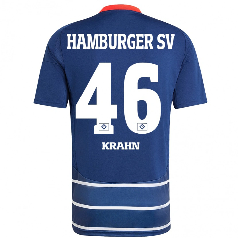 Danxen Kinder Elijah Krahn #46 Dunkelblau Auswärtstrikot Trikot 2024/25 T-Shirt