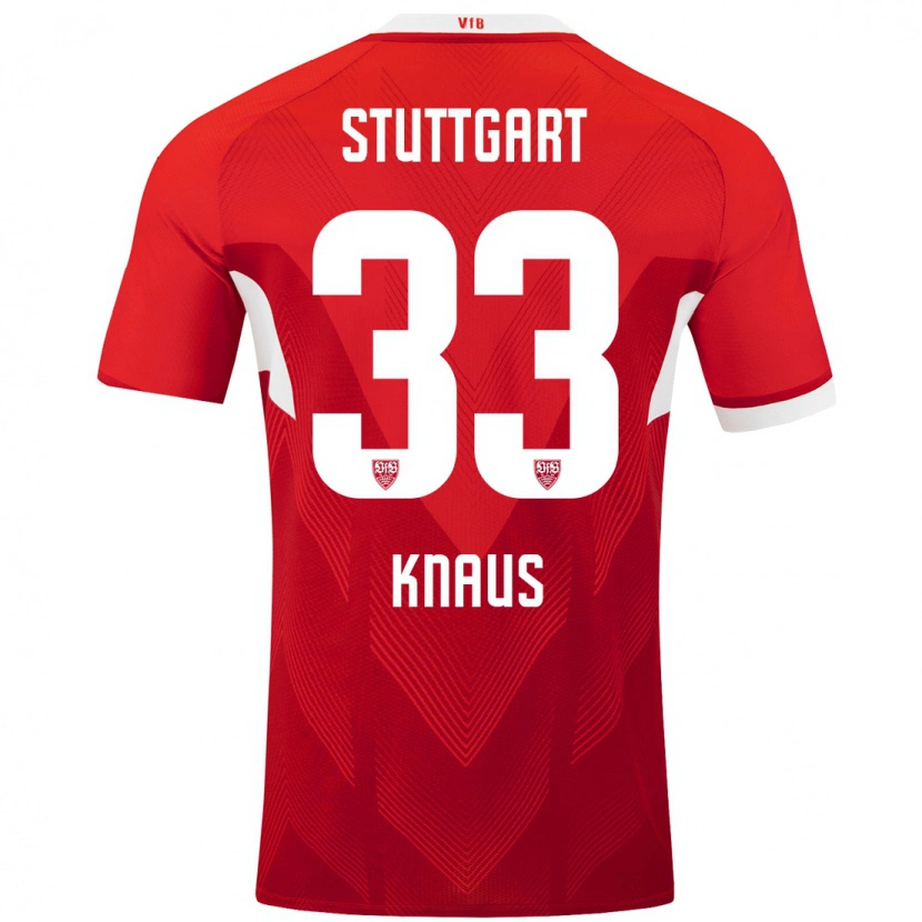 Danxen Kinder Jessica Knaus #33 Rot Weiß Auswärtstrikot Trikot 2024/25 T-Shirt