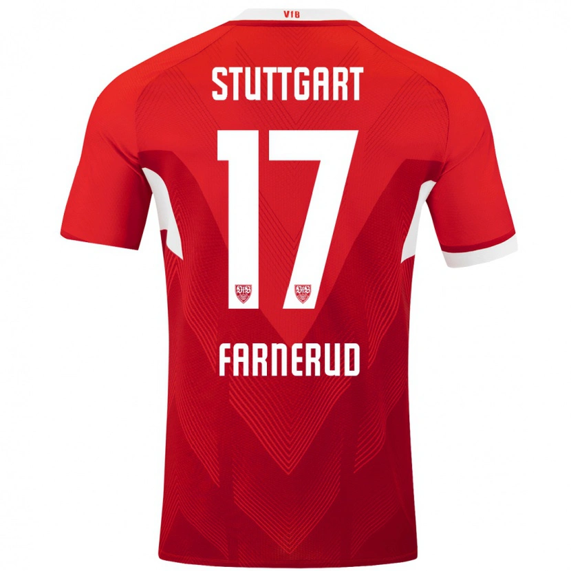 Danxen Kinder Colin Farnerud #17 Rot Weiß Auswärtstrikot Trikot 2024/25 T-Shirt