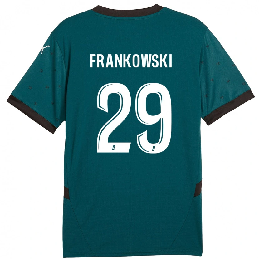 Danxen Kinder Przemyslaw Frankowski #29 Dunkelgrün Auswärtstrikot Trikot 2024/25 T-Shirt