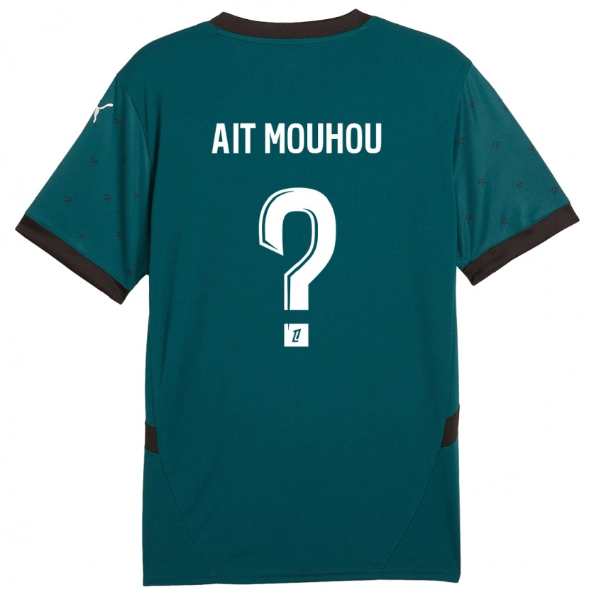 Danxen Kinder Nassim Ait Mouhou #0 Dunkelgrün Auswärtstrikot Trikot 2024/25 T-Shirt
