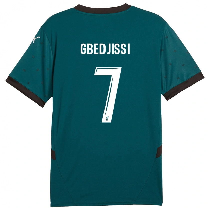 Danxen Kinder Aude Gbedjissi #7 Dunkelgrün Auswärtstrikot Trikot 2024/25 T-Shirt