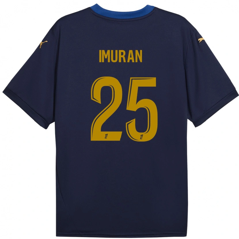 Danxen Kinder Rofiat Imuran #25 Marineblau Gold Auswärtstrikot Trikot 2024/25 T-Shirt
