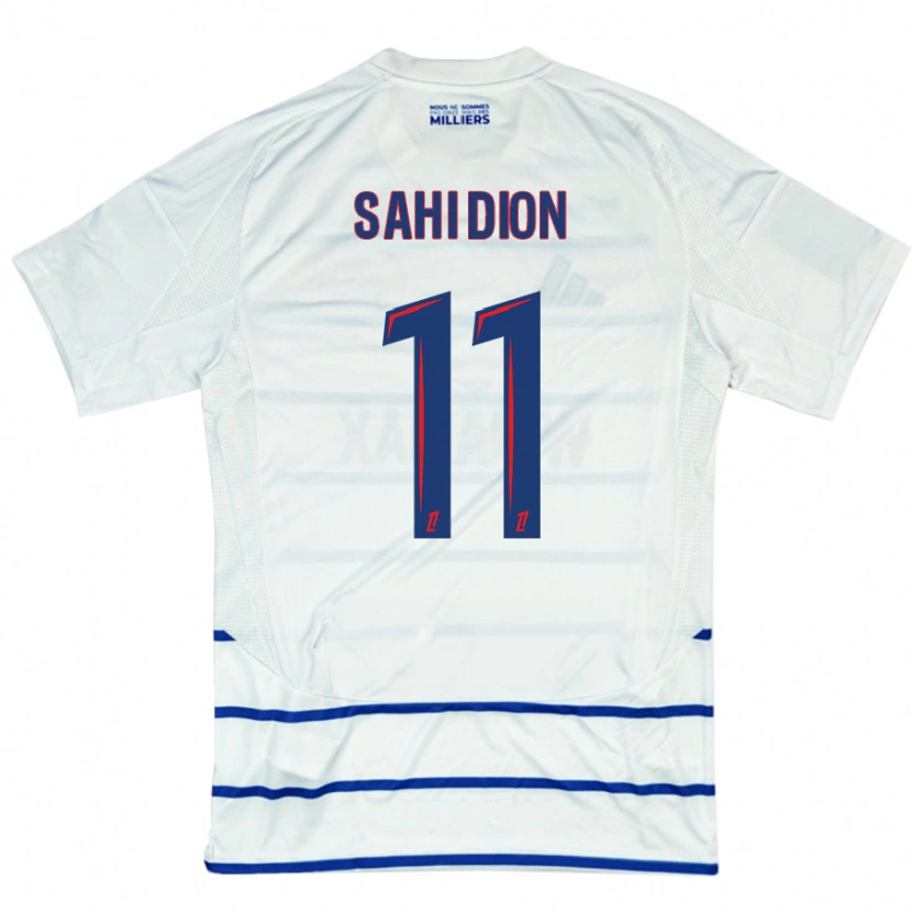 Danxen Kinder Moïse Sahi Dion #11 Weiß Blau Auswärtstrikot Trikot 2024/25 T-Shirt