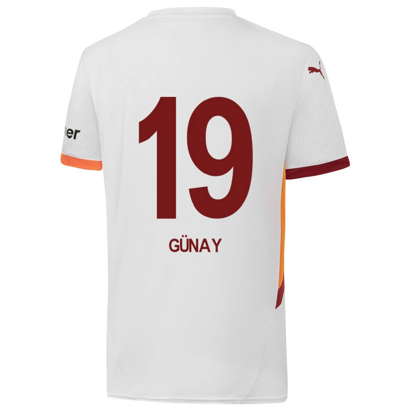 Danxen Kinder Günay Güvenç #19 Weiß Gelb Rot Auswärtstrikot Trikot 2024/25 T-Shirt