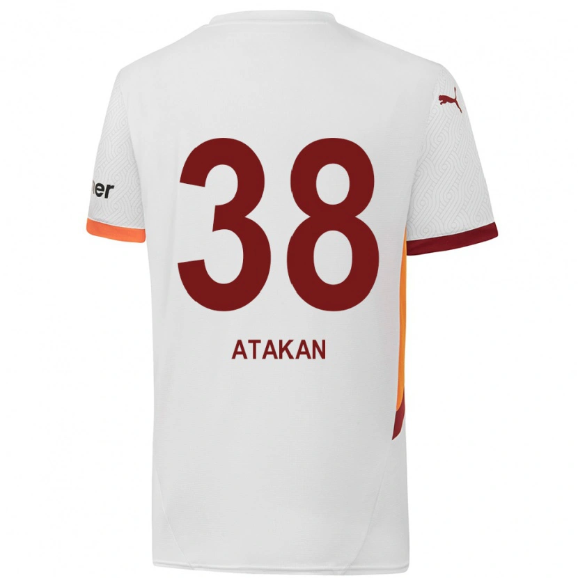 Danxen Kinder Atakan Ordu #38 Weiß Gelb Rot Auswärtstrikot Trikot 2024/25 T-Shirt