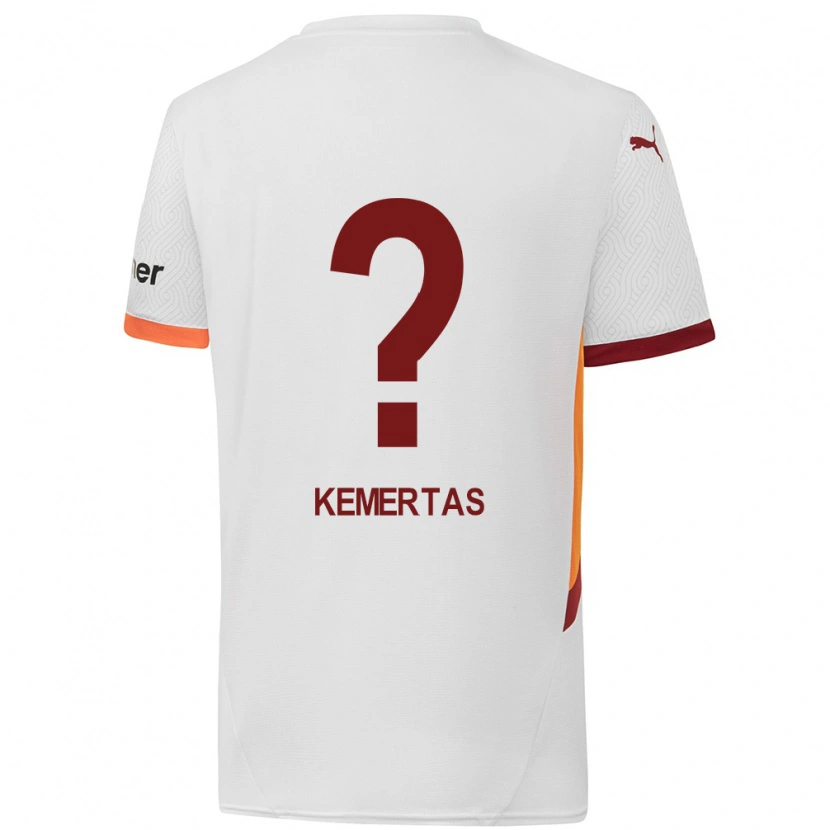Danxen Kinder Batın Özden Kemertaş #0 Weiß Gelb Rot Auswärtstrikot Trikot 2024/25 T-Shirt