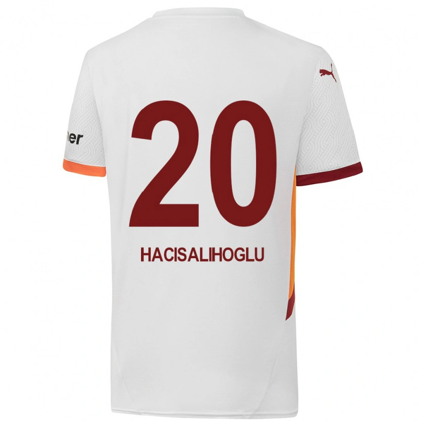 Danxen Kinder Arda Hacısalihoğlu #20 Weiß Gelb Rot Auswärtstrikot Trikot 2024/25 T-Shirt