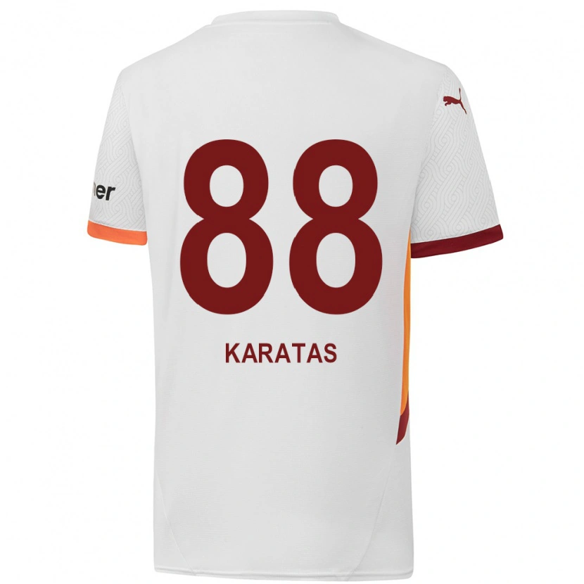 Danxen Kinder Kazımcan Karataş #88 Weiß Gelb Rot Auswärtstrikot Trikot 2024/25 T-Shirt