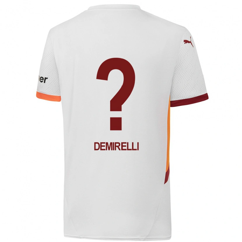 Danxen Kinder Ahmet Demirelli #0 Weiß Gelb Rot Auswärtstrikot Trikot 2024/25 T-Shirt