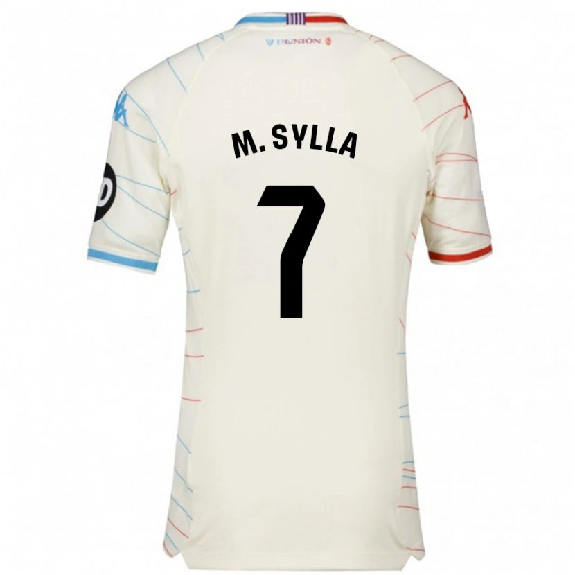Danxen Kinder Mamadou Sylla #7 Weiß Rot Blau Auswärtstrikot Trikot 2024/25 T-Shirt