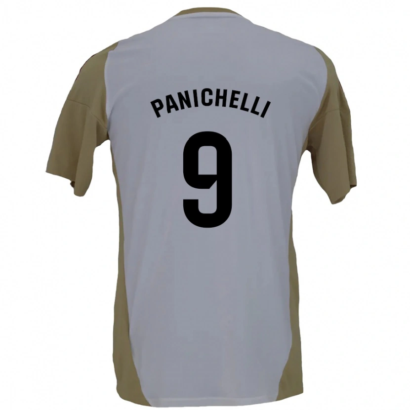Danxen Kinder Joaquín Panichelli #9 Braunweiß Auswärtstrikot Trikot 2024/25 T-Shirt
