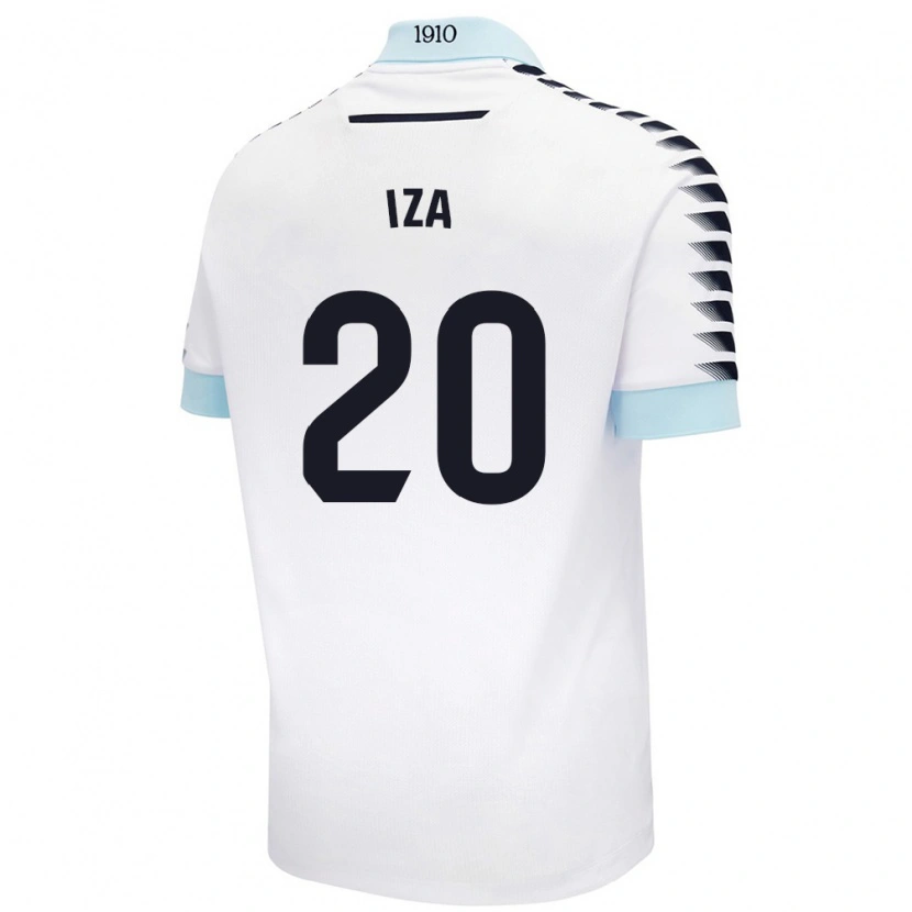 Danxen Kinder Iza Carcelén #20 Weiß Blau Auswärtstrikot Trikot 2024/25 T-Shirt