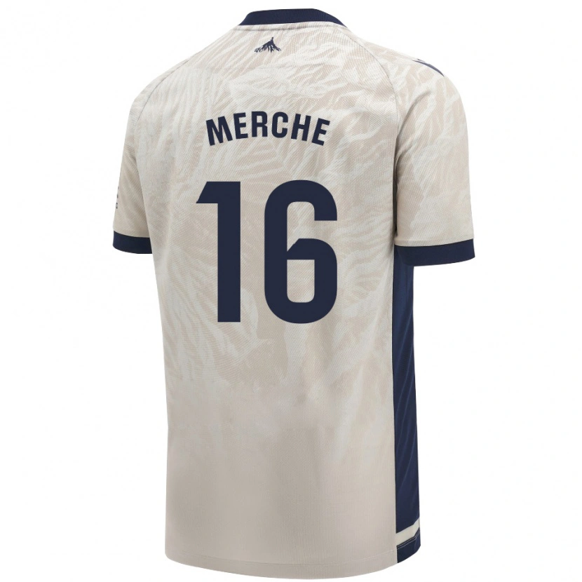Danxen Kinder Merche Izal García #16 Hellgrau Auswärtstrikot Trikot 2024/25 T-Shirt