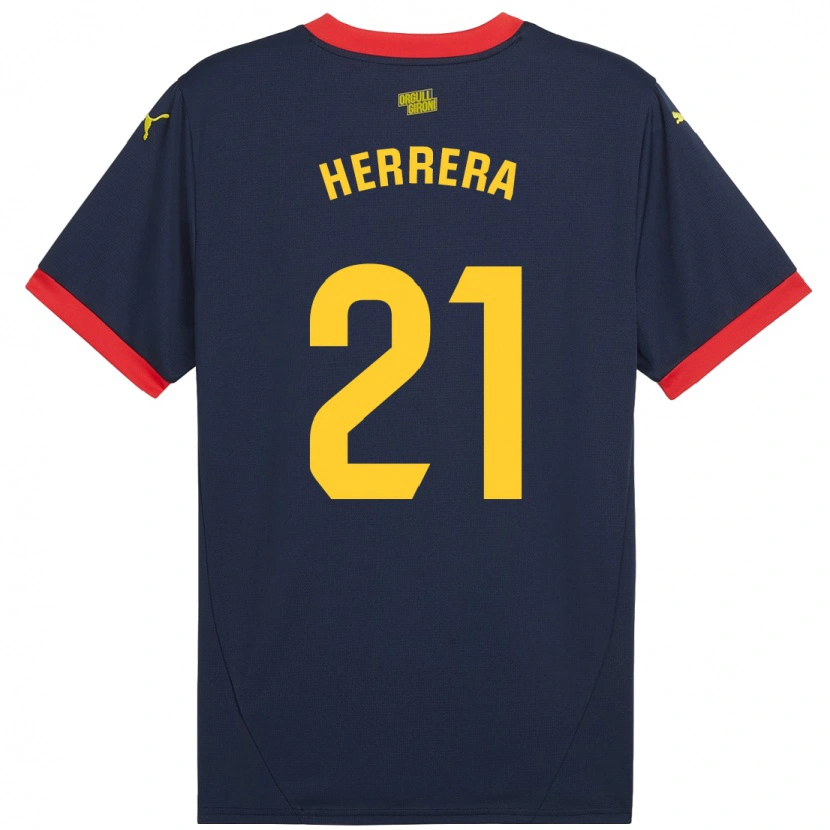 Danxen Kinder Yangel Herrera #21 Marinerot Auswärtstrikot Trikot 2024/25 T-Shirt