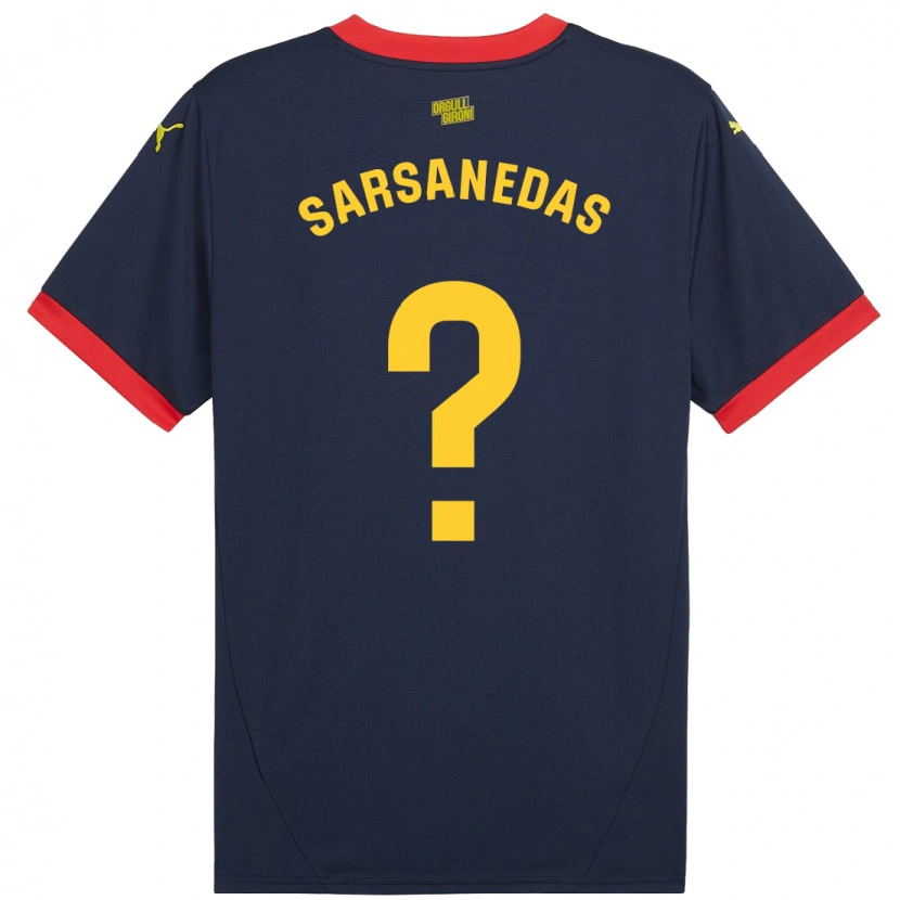 Danxen Kinder Joao Sarsanedas #0 Marinerot Auswärtstrikot Trikot 2024/25 T-Shirt