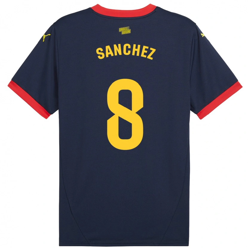 Danxen Kinder Miguel Ángel Sánchez #8 Marinerot Auswärtstrikot Trikot 2024/25 T-Shirt
