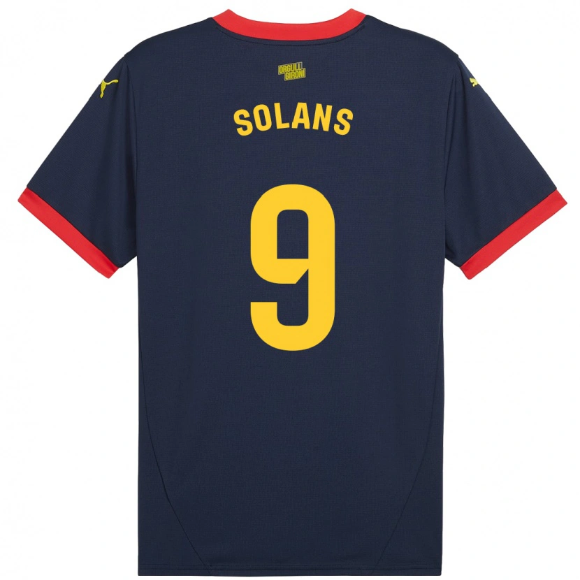 Danxen Kinder Sergi Solans #9 Marinerot Auswärtstrikot Trikot 2024/25 T-Shirt
