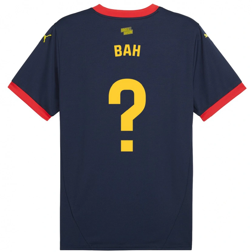 Danxen Kinder Mousta Bah #0 Marinerot Auswärtstrikot Trikot 2024/25 T-Shirt