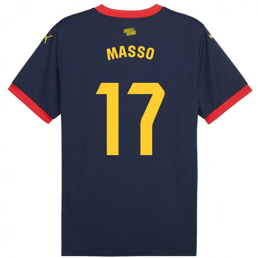Danxen Kinder Ainoa Massó #17 Marinerot Auswärtstrikot Trikot 2024/25 T-Shirt