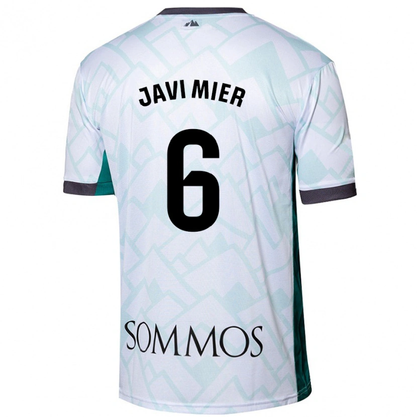 Danxen Kinder Javi Mier #6 Weiß Grün Auswärtstrikot Trikot 2024/25 T-Shirt