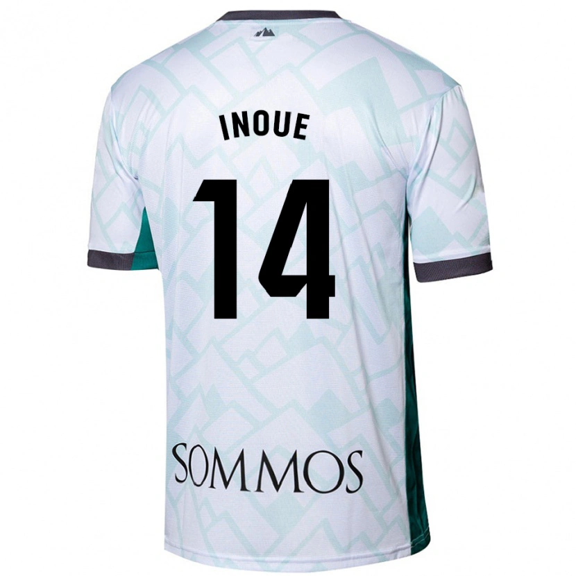 Danxen Kinder Moe Inoue #14 Weiß Grün Auswärtstrikot Trikot 2024/25 T-Shirt