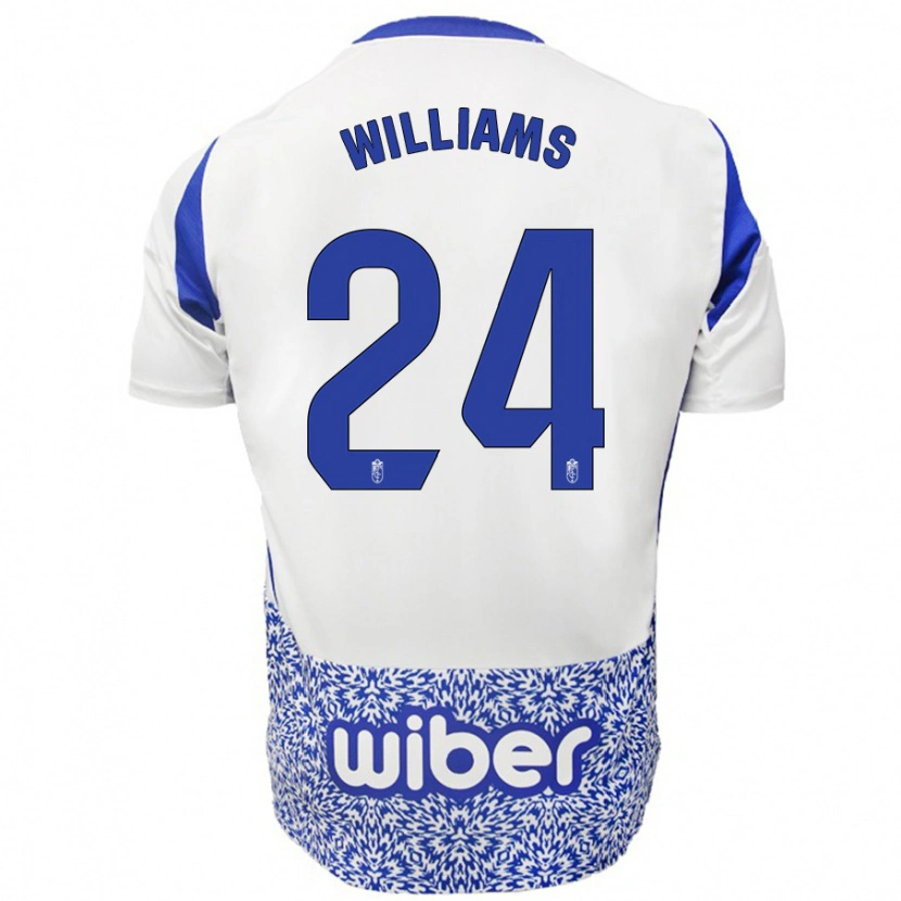 Danxen Kinder Loïc Williams #24 Weiß Blau Auswärtstrikot Trikot 2024/25 T-Shirt