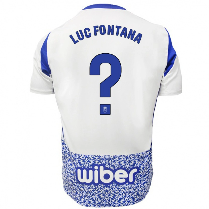 Danxen Kinder Jean Luc Fontana #0 Weiß Blau Auswärtstrikot Trikot 2024/25 T-Shirt