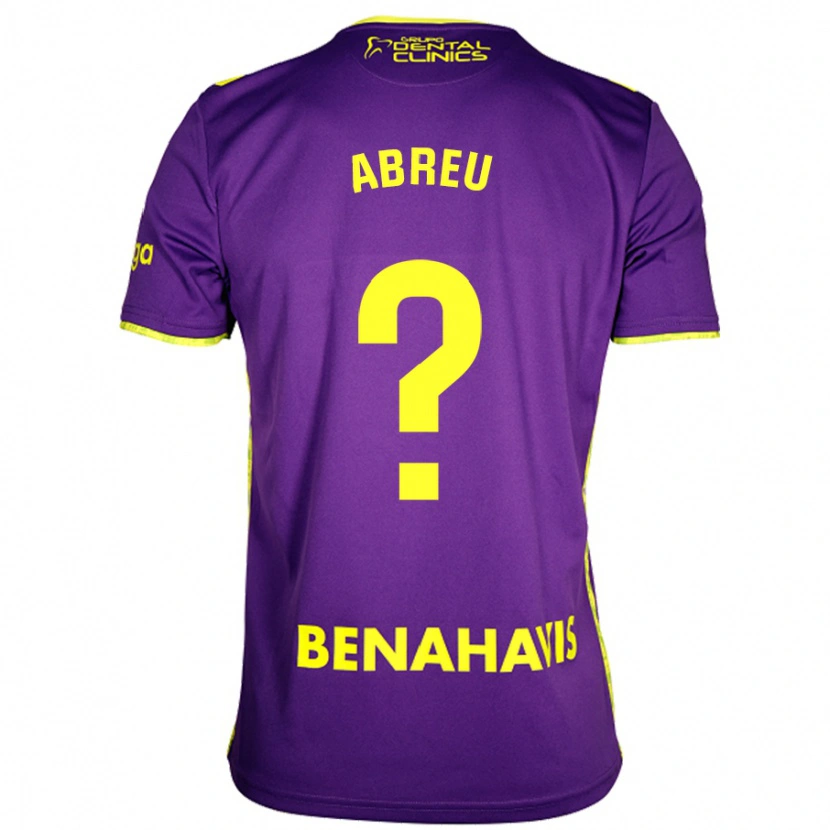 Danxen Kinder Marco Abreu #0 Lila Gelb Auswärtstrikot Trikot 2024/25 T-Shirt
