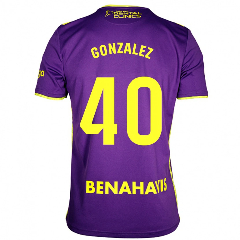 Danxen Kinder Carol González #40 Lila Gelb Auswärtstrikot Trikot 2024/25 T-Shirt