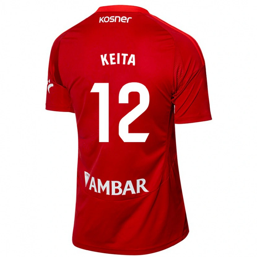 Danxen Kinder Lassine Keita #12 Weiß Blau Auswärtstrikot Trikot 2024/25 T-Shirt