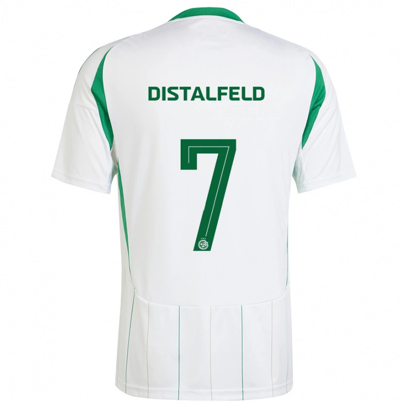 Danxen Kinder Yanai Distalfeld #7 Weiß Grün Auswärtstrikot Trikot 2024/25 T-Shirt