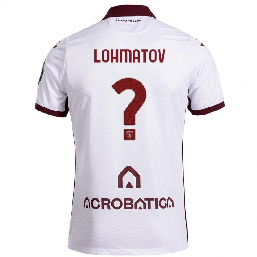 Danxen Kinder Aleksandr Lohmatov #0 Weiß Kastanienbraun Auswärtstrikot Trikot 2024/25 T-Shirt