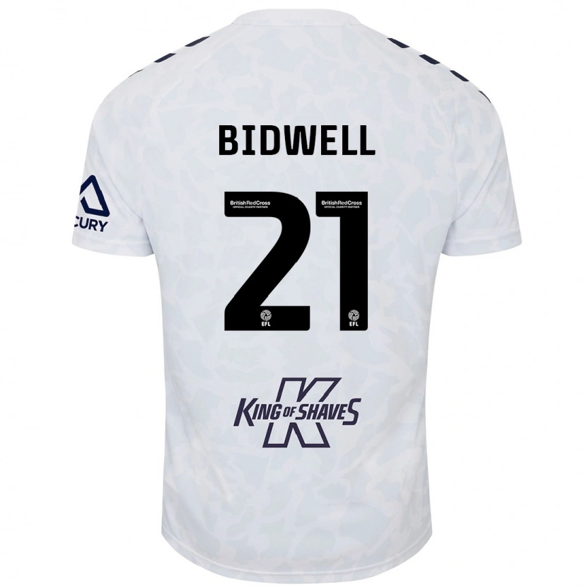 Danxen Kinder Jake Bidwell #21 Weiß Auswärtstrikot Trikot 2024/25 T-Shirt