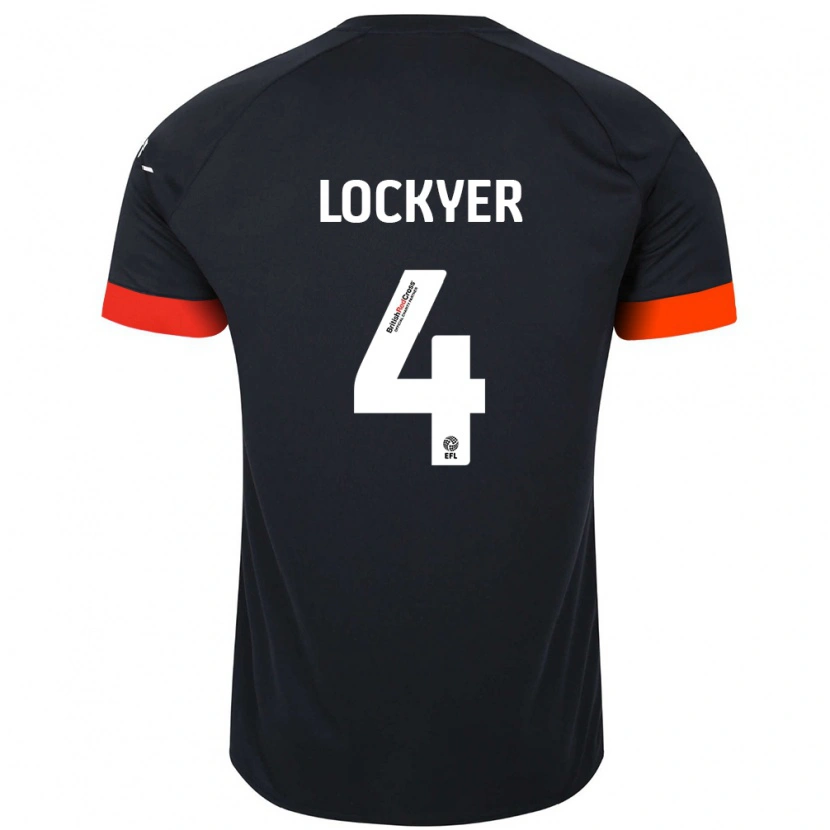 Danxen Kinder Tom Lockyer #4 Schwarz Orange Auswärtstrikot Trikot 2024/25 T-Shirt