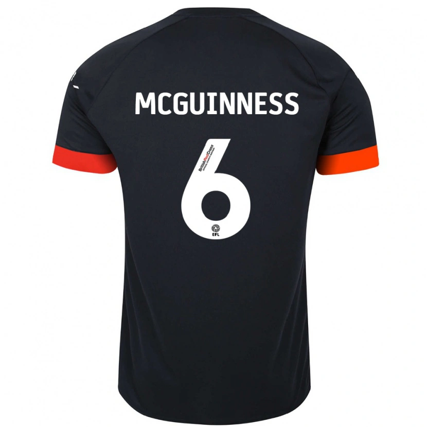 Danxen Kinder Mark Mcguinness #6 Schwarz Orange Auswärtstrikot Trikot 2024/25 T-Shirt