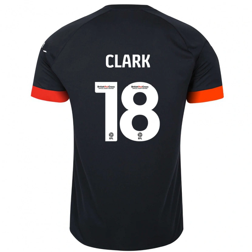 Danxen Kinder Jordan Clark #18 Schwarz Orange Auswärtstrikot Trikot 2024/25 T-Shirt