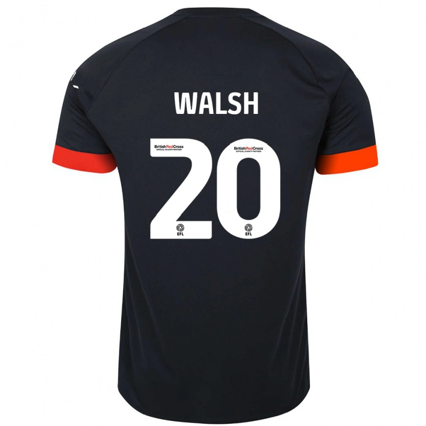 Danxen Kinder Liam Walsh #20 Schwarz Orange Auswärtstrikot Trikot 2024/25 T-Shirt