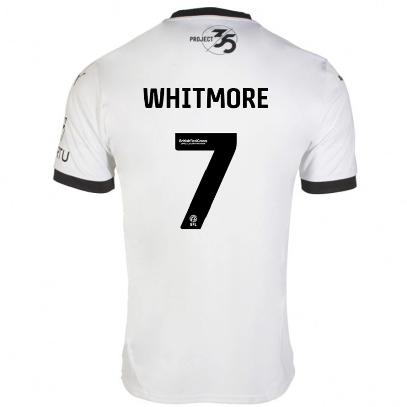 Danxen Kinder Charlotte Whitmore #7 Weiß Schwarz Auswärtstrikot Trikot 2024/25 T-Shirt