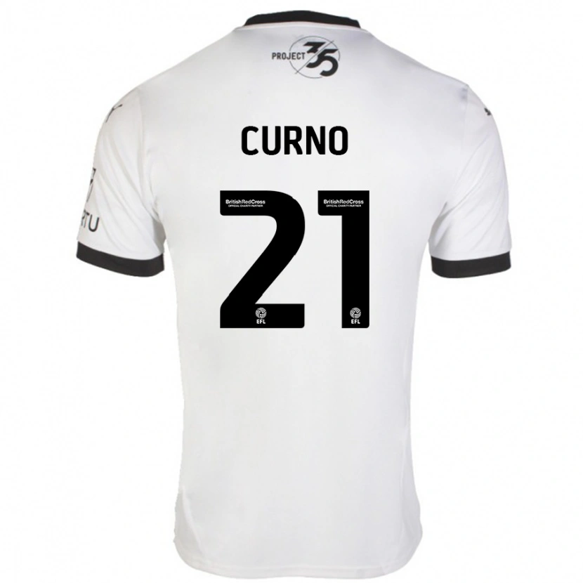 Danxen Kinder Maddi Curno #21 Weiß Schwarz Auswärtstrikot Trikot 2024/25 T-Shirt