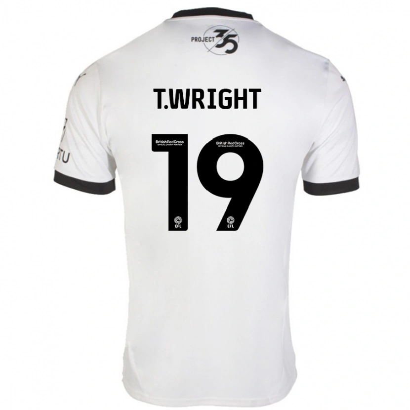 Danxen Kinder Tyreik Wright #19 Weiß Schwarz Auswärtstrikot Trikot 2024/25 T-Shirt