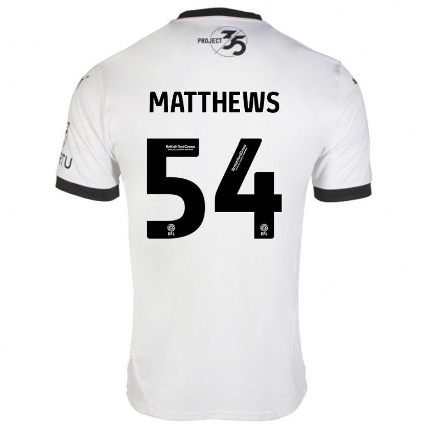 Danxen Kinder Jack Matthews #54 Weiß Schwarz Auswärtstrikot Trikot 2024/25 T-Shirt