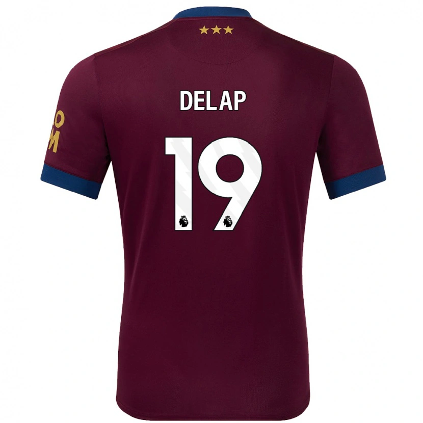 Danxen Kinder Liam Delap #19 Braun Auswärtstrikot Trikot 2024/25 T-Shirt