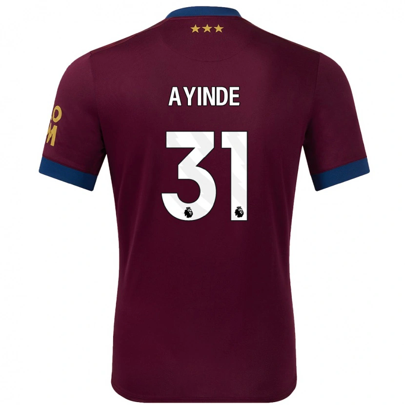 Danxen Kinder Leon Ayinde #31 Braun Auswärtstrikot Trikot 2024/25 T-Shirt