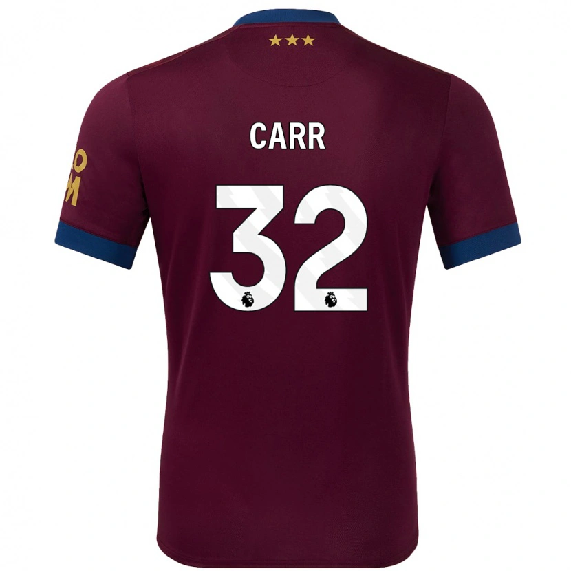 Danxen Kinder Ryan Carr #32 Braun Auswärtstrikot Trikot 2024/25 T-Shirt